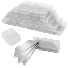 Utility Knife Blades, 100 Pcs Razor Blades, SK5 High Carbon Steel Box Cutter Bla