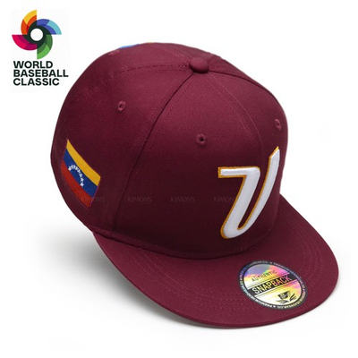 #ad 2026 WBC Venezuela World Baseball Classic Hat Flag 3D Embroidered Burgundy $26.99