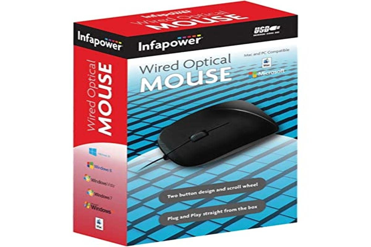 Infapower X202 Wired Optical Mouse, Black - Image 2