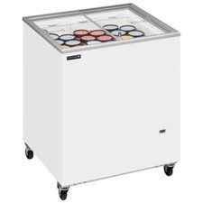 NEW SMALL SLIDING 2 LID DISPLAY CHEST FREEZER IC201SC @ £506+Vat FREE DELIVERY