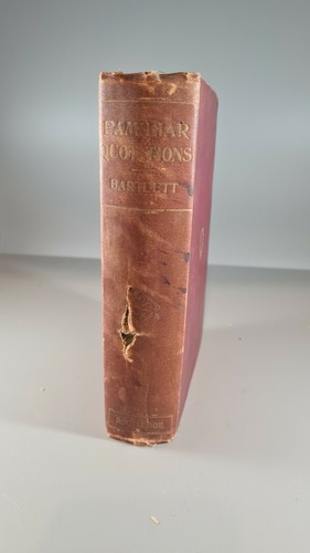 1800's FAMILIAR QUOTATION BY JOHN BARTLETT - MDCCCC - Authors Edition - Picture 2 of 5