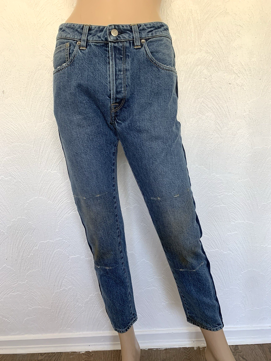 GOLDEN GOOSE Jolly Mid Rise Blue Fire Cropped Tapered Jeans 27 UK - Main Image