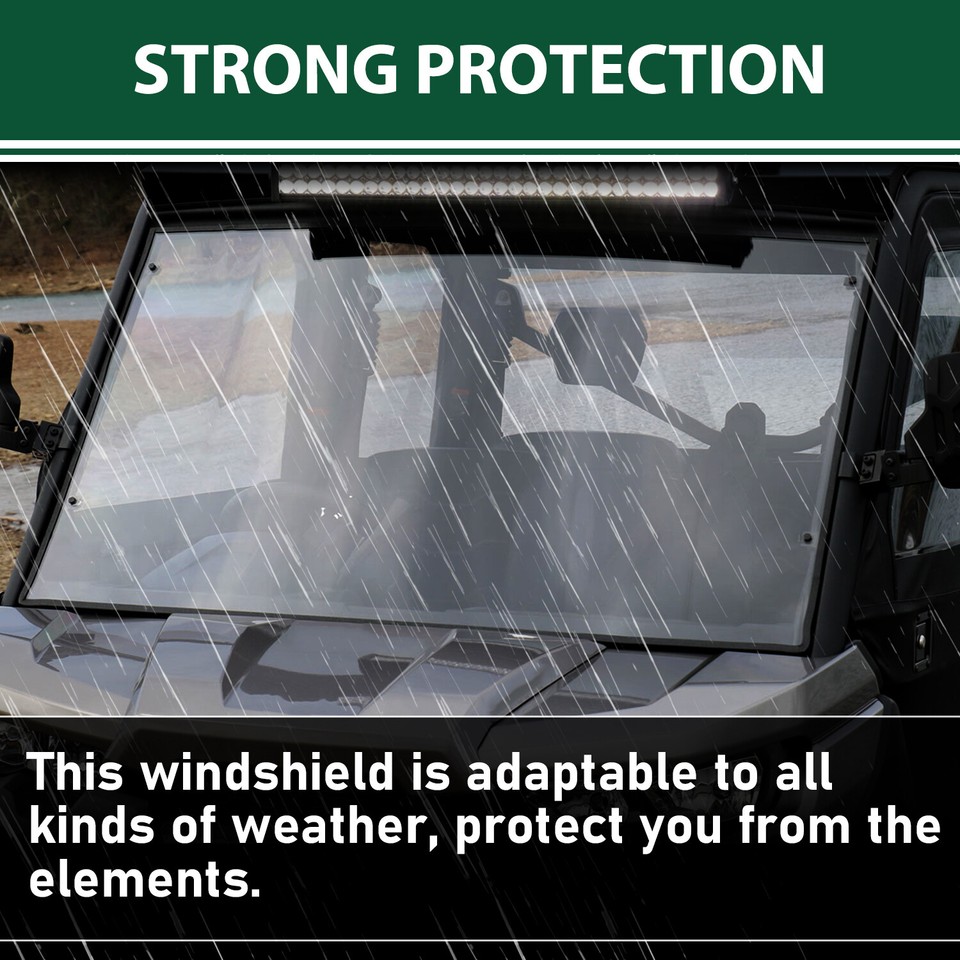 Front Clear Full Windshield For 16-23 Can-Am Defender HD 5 8 10 W ...