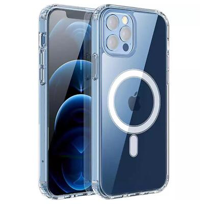 Handy Hülle Clear Case für iPhone 13 Pro MagSafe Schutzhülle Magnet Cover Bumper