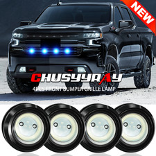4pcs Front Grille Bumper Grill Hood Blue Lights For Ranger Pickup