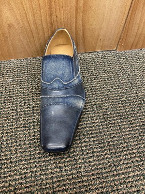 denim and dress shoes
