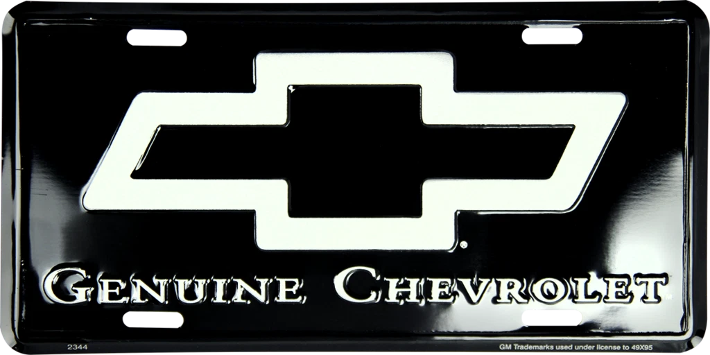 Plaque Tôle Chevrolet Chevy Bowtie XXL – Décoration Garage/cave, Rouge