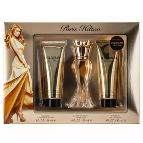 Paris Hilton Gold Rush PC Gift Set, Parfum, Lotion, Shower Gel