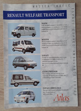 Renault Atlas Welfare Transport Brochure / Leaflet c.1987 - Extra Espace Vans