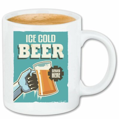 Kaffeetasse ICE COOL BEER EIS KALTES BIER WEIZENBIER PILZ HEFEWEIZEN BIERGLAS
