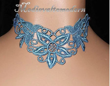 Choker SImple Venise Victorian Necklace Medieval Victorian Light Lace Flower