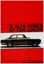 Alfa Romeo GT 1300 JUNIOR  - contaKM a GOBBE  manuale uso e manutenzione!!!