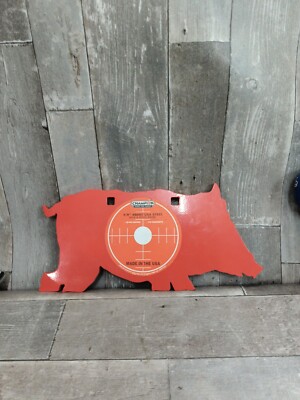 Champion Range and Target 3/8'' Steel Orange Boar Pig Silhouette USA AR500 Steel