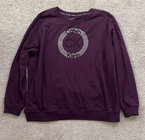 Woman’s Embroidered Calvin Klein Crewneck Sweatshirt Size XL