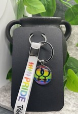 4" Silver-Tone Silicone Pride 2 in 1 Keychain Purse Backpack New Free Ship B1730