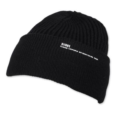 Djinns High Collar Beanie Rubber Rib Winter Mütze Strickmütze Oversize Unisex  