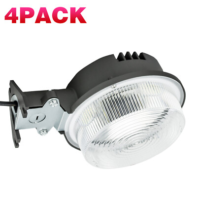 4 Pack Outdoor LED Barn Light Security Yard Area Floodlight Waterproof Dusk-Dawn