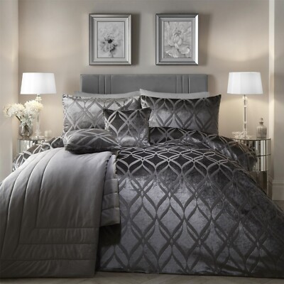 Bettbezug Bettwäsche Set Belfort Ogee Jacquard Websamt von Soiree Slate