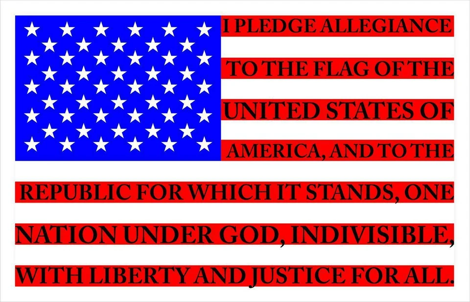 pledge of allegiance american flag sticker
