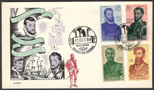 (AOP) Spain 1960 Discovery of Florida FDC
