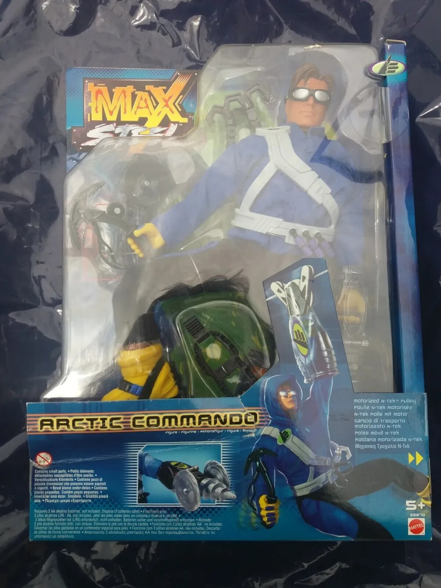 VERY RARE MAX STEEL ARCTIC COMMANDO FIGURE MATTEL 2000 NEW SEALED