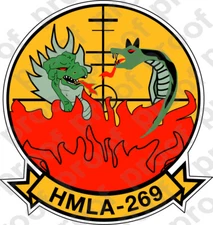 STICKER USMC HMLA 269 THE GUNNERS   ooo   USMC Lisc No 20187