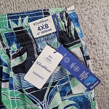 NWT Caribbean Roundtree  Yorke Swim Shorts Trunks Men's 4XB Lined Zip Pocket