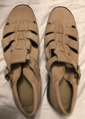 Easy SPIRIT Brown Tan Casual Fisherman Sandals Womens Size 10