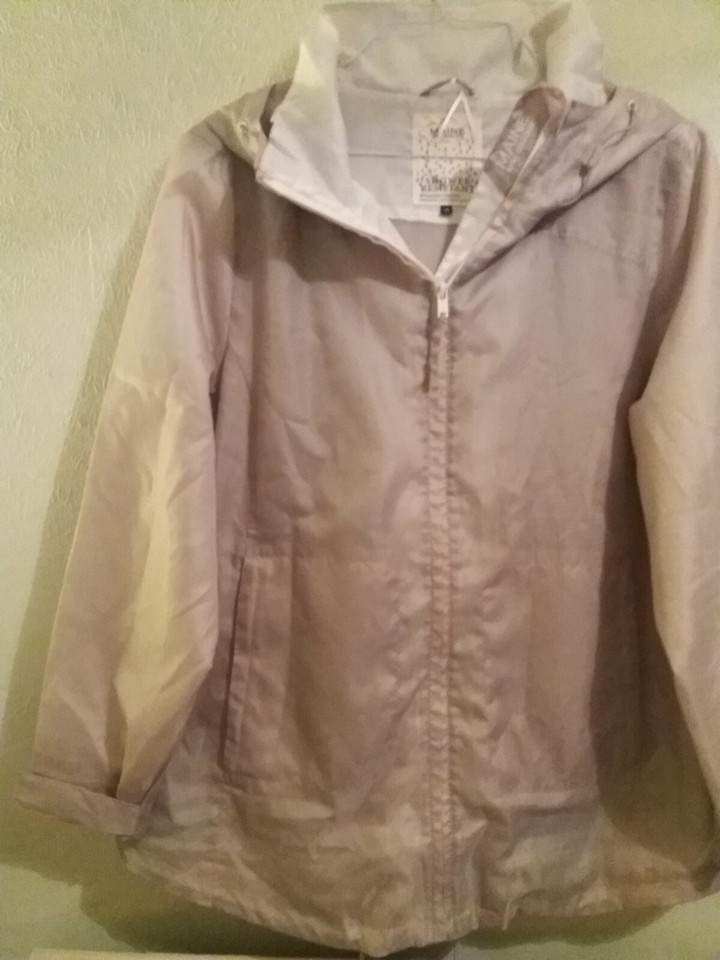 Ladys MAINE hudd shower resistant jacket size 20 Kaki colour.MAINE New England. eBay