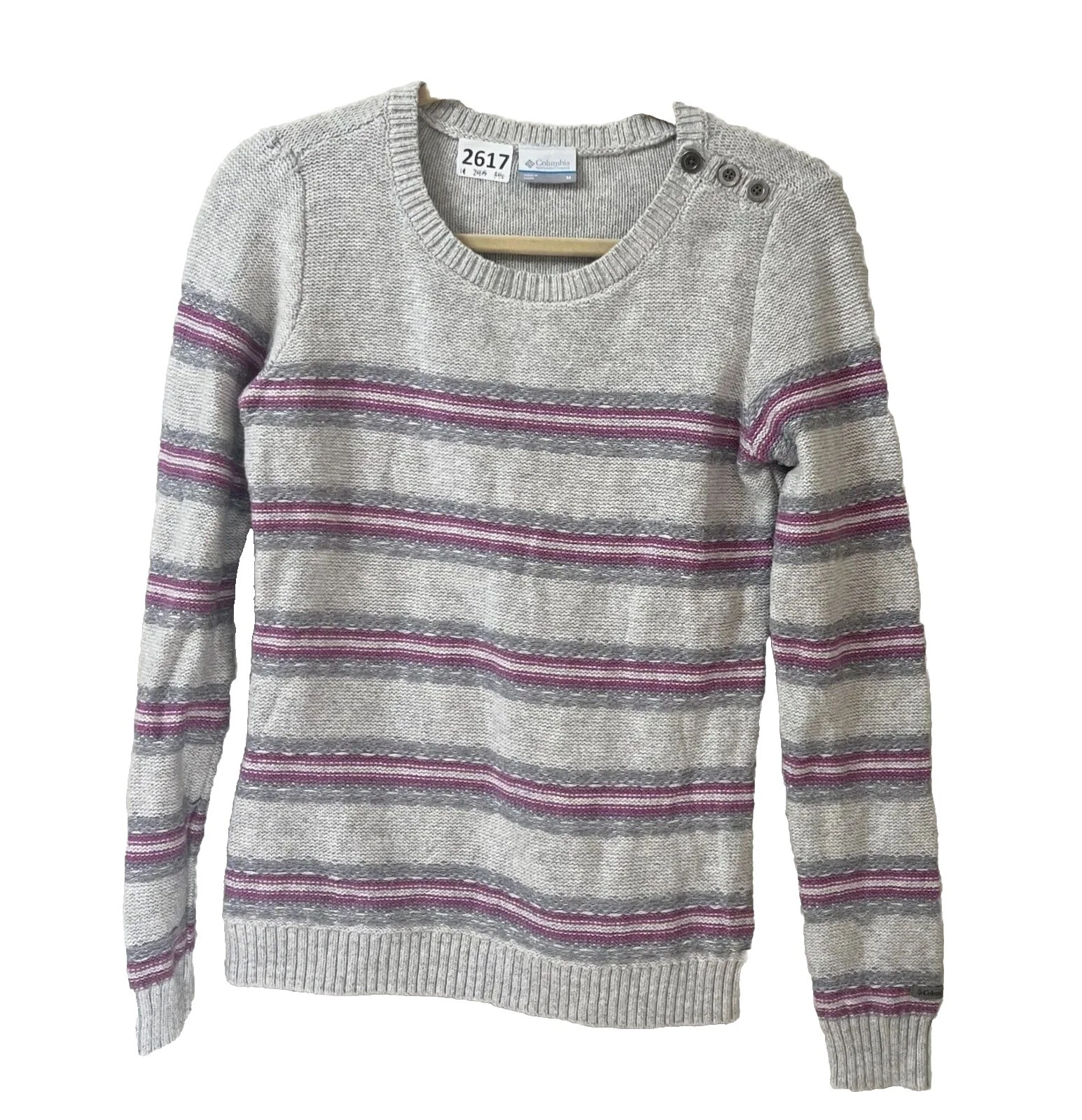 Suéteres para mujer a rayas de algodón Columbia