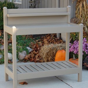 Potting Bench Outdoor Garden Work Table Station Planting Resin