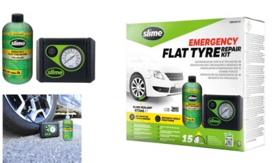 Slime Reifen Pannenset mit Kompressor+Dichtmittel Tire Repair Kit Smart 500282