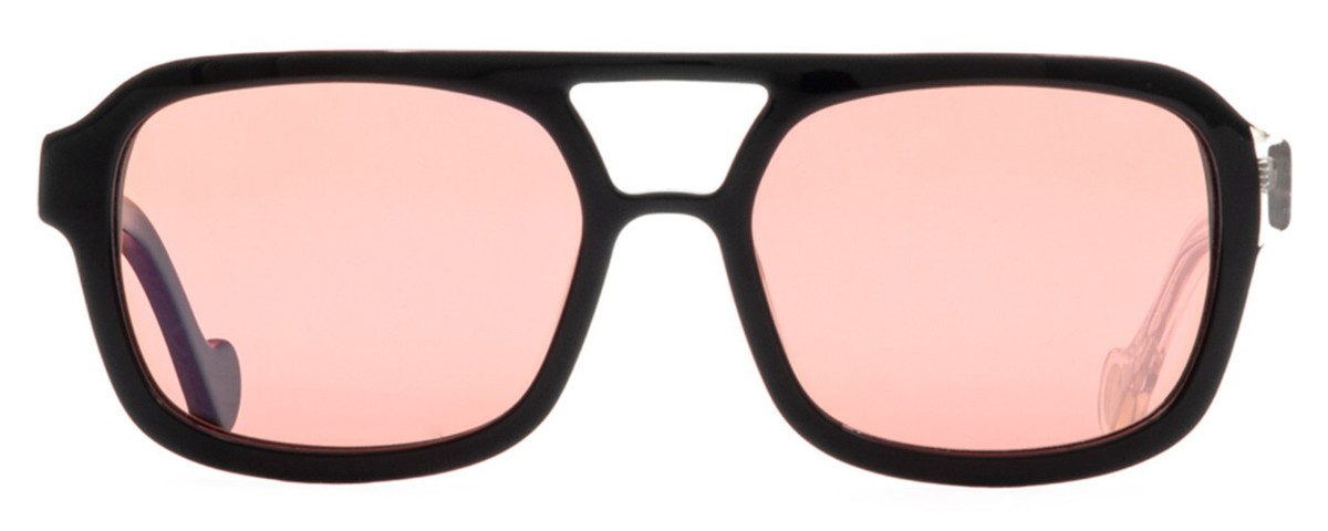 Elton John HEADLINER Unisex Sunglasses Black Clear Crystal/Pink Anti-Glare Elton John HIPPIE Unisex Sunglass Silver White Pink Mosaic  main image 3