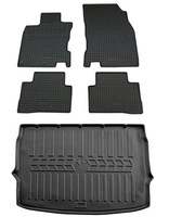 Gummi FußMatten Kofferraumwanne FüR Nissan Qashqai J11 2014-2017 Gummimatten Set