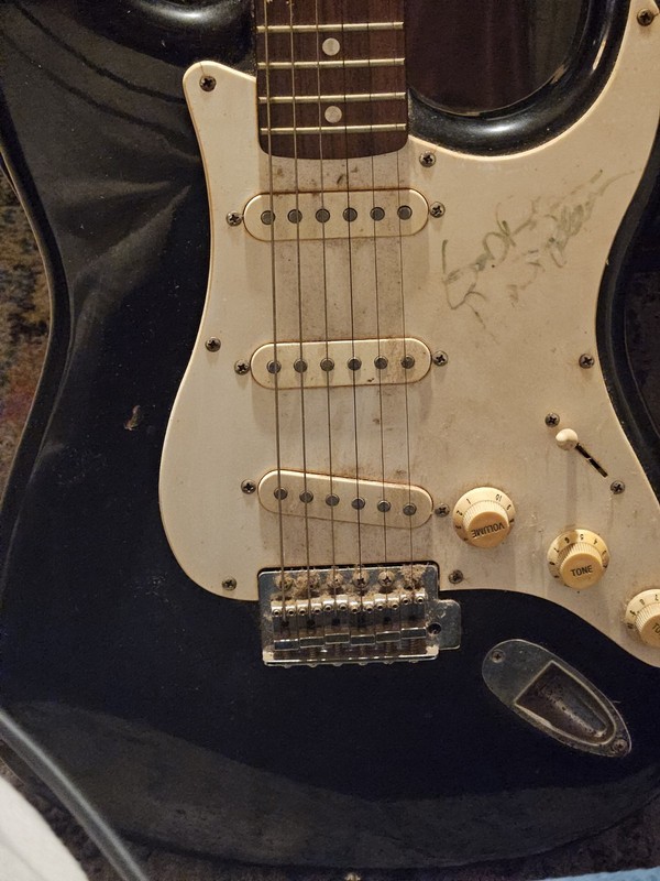 Electric Guitar with In-Person Robert Plant Signature / Autograph - AS IS".