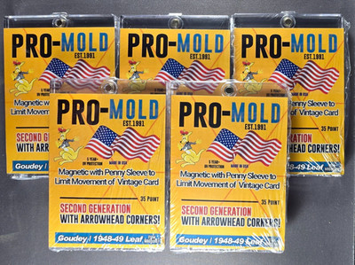 5x Pro Mold Goudey 1948-49 Leaf w/ Sleeve Magnetic Holder One Touch