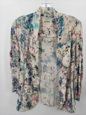 Pre-Owned Bershka Ivory Size Medium Floral Bl...
