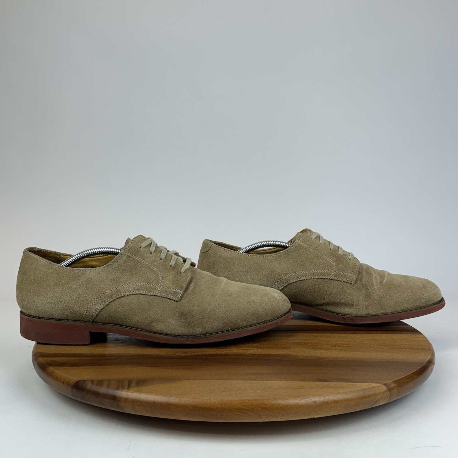 SAOLA Scarpe eleganti Derby Oxford da uomo Cole Haan in pelle nabuk marrone punta liscia taglia 12 M