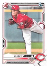 2021 Bowman Draft #BD-8 - Andrew Abbott Cincinnati Reds