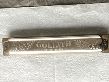 Hohner Goliath Harmonica No. 453 Key Of C with Case - Prewar