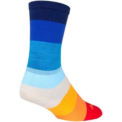 SockGuy Crew 70's Socks - 6 inch, Blue, Small/Medium CR70'S