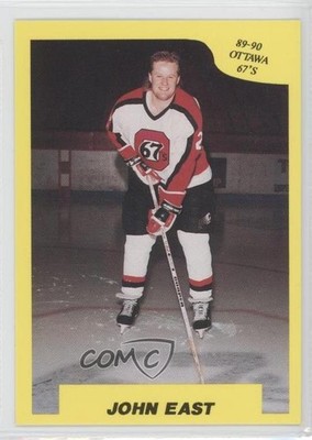 1989-90 7th Inning Sketch OHL John East #62 0a4