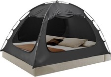 Bed Tent for Queen Size Bed, 3-Door Canopy with 80 Blackout  Breathable Mesh,
