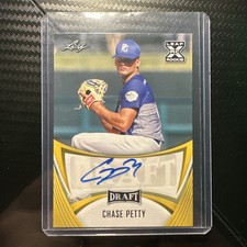 2021 Leaf Draft - Base Autographs Gold #BA-CP1 Chase Petty (AU, RC)