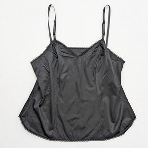 Vanity Fair Women's Camisole Slip Top Size 40 Black Nylon Tank
