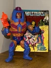 He-man Man E Faces 1982 Vintage Figure with Character Mini Comic MOTU