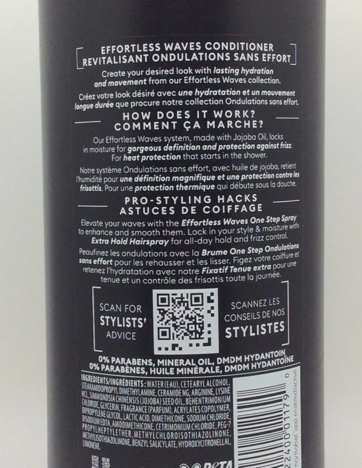 Acondicionador TRESemme Effortless Waves 28 OZ, ESTUCHE DE 3 BOTELLAS Foto 3 de 3