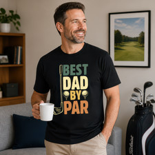 Best Dad by Par Golf T-Shirt - Funny Father's Day Gift for Golfer Dads