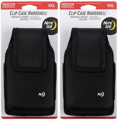 Nite Ize Clip Case Hardshell Universal Rugged Holster, XXL - Vertical (2-Pack)