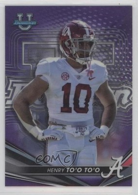 2022-23 Bowman U Purple Refractor 30/250 Henry To'Oto'O Henry To'o To'o #89 3hd